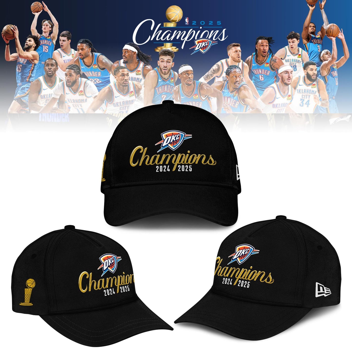 OKC THUNDER 2025 NBA CHAMPIONS T-Shirt