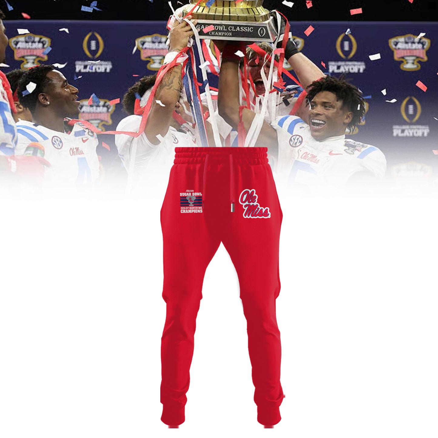 Ole Miss Rebels 2026 Sugar Bowl Champions Limited Edition Combo T-Shirt