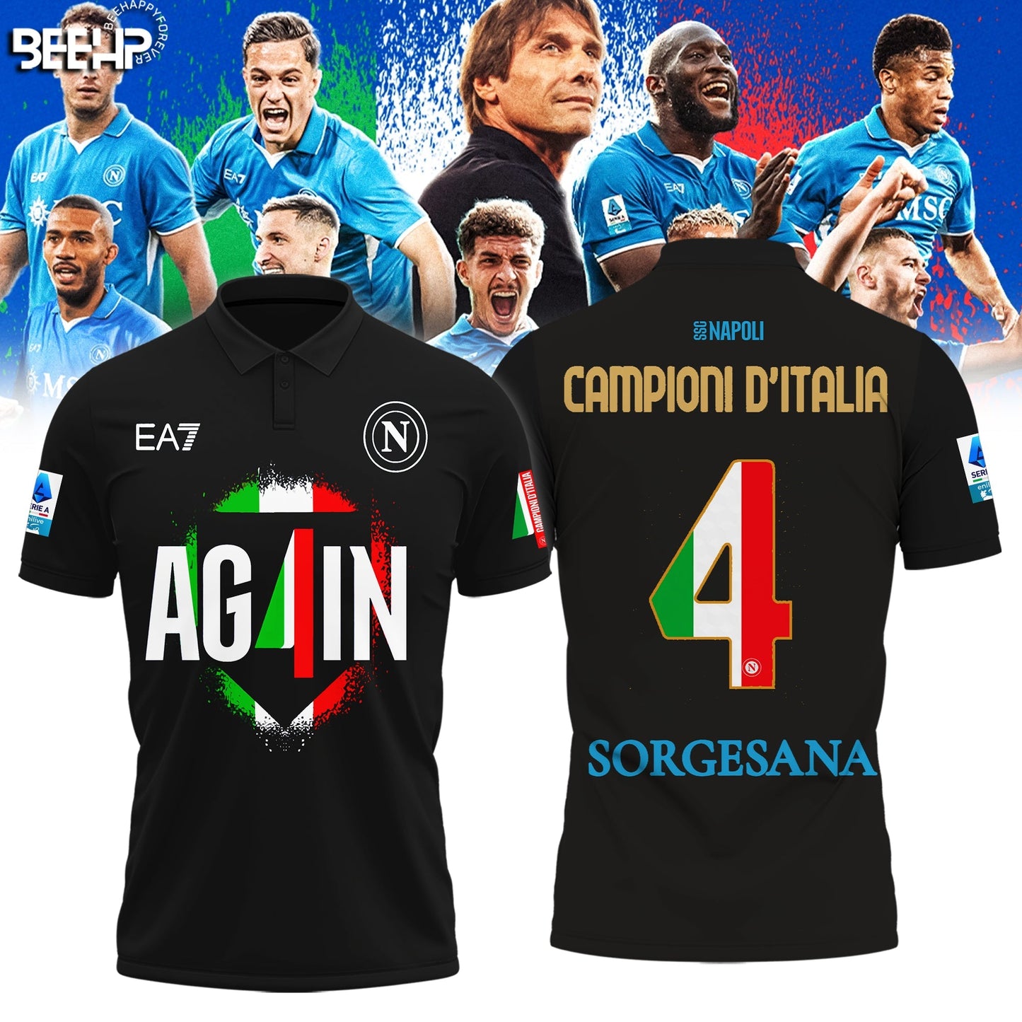 SSC NAPOLI CAMPIONE D’ITALIA 2025 Polo