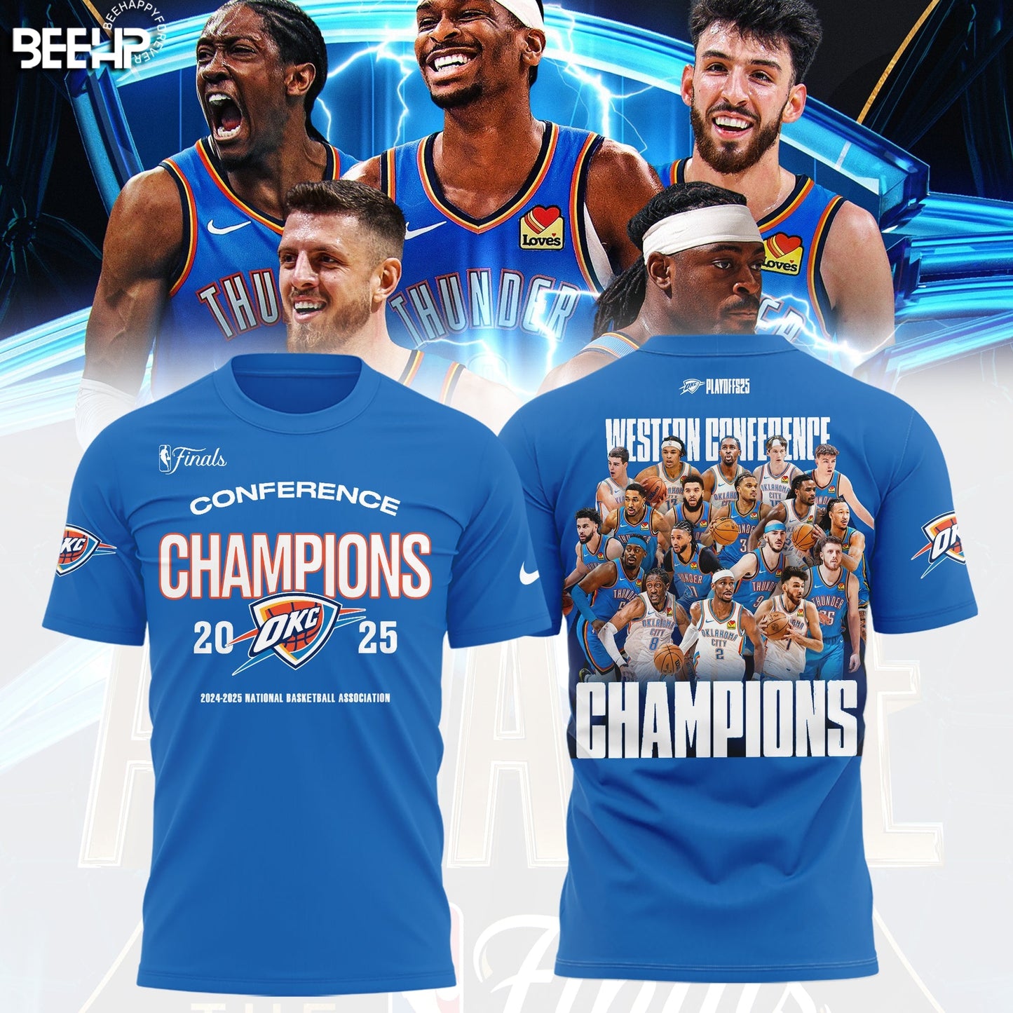 Oklahoma City Thunder 2025 Western Conference Champions Shirt