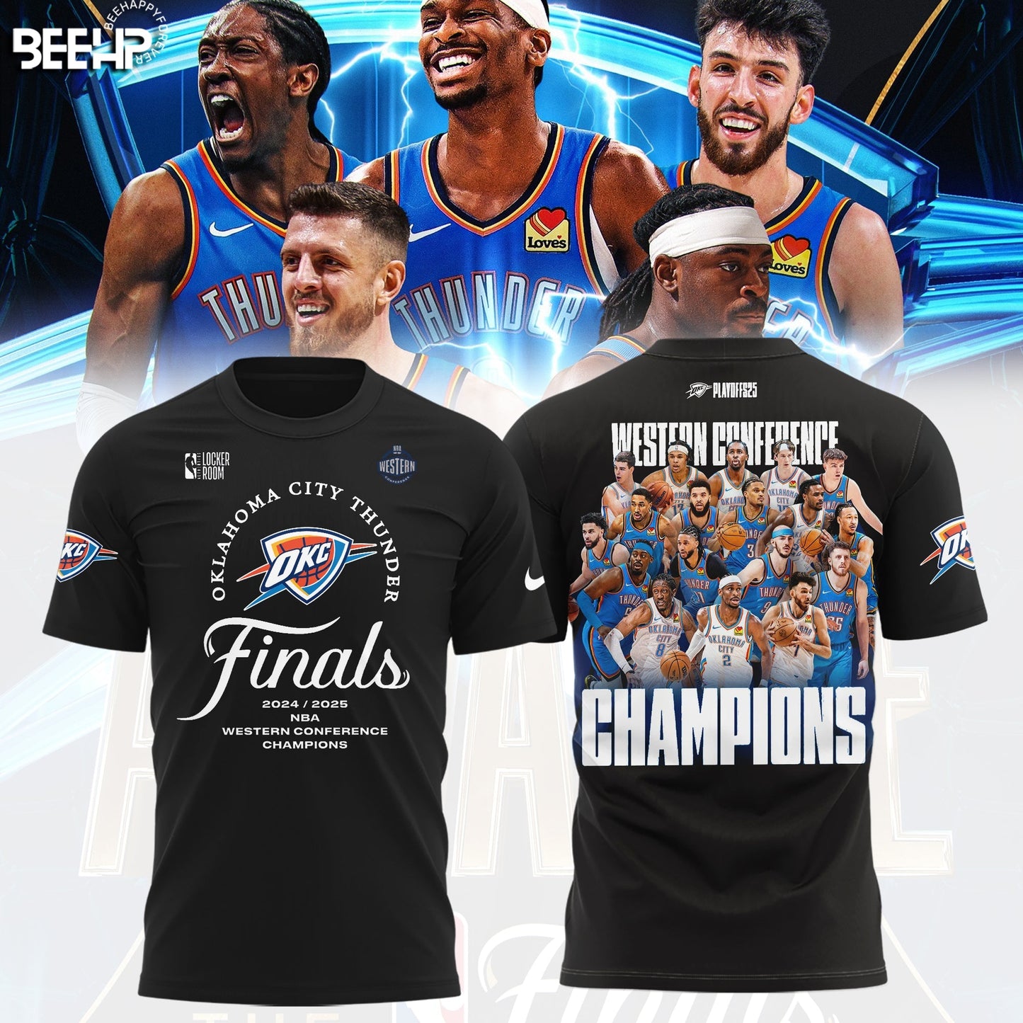 Oklahoma City Thunder 2025 Western Conference Champions Shirt