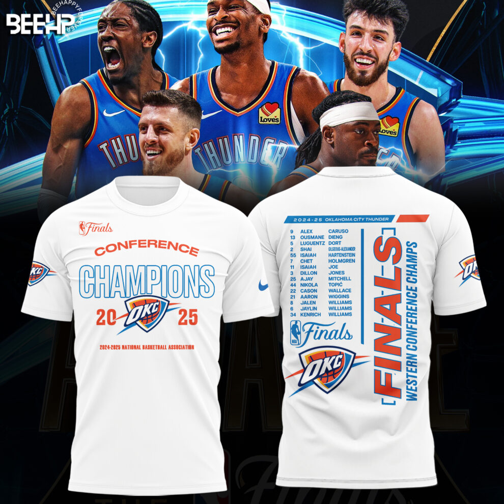 Oklahoma City Thunder 2025 Western Conference Champions Shirt