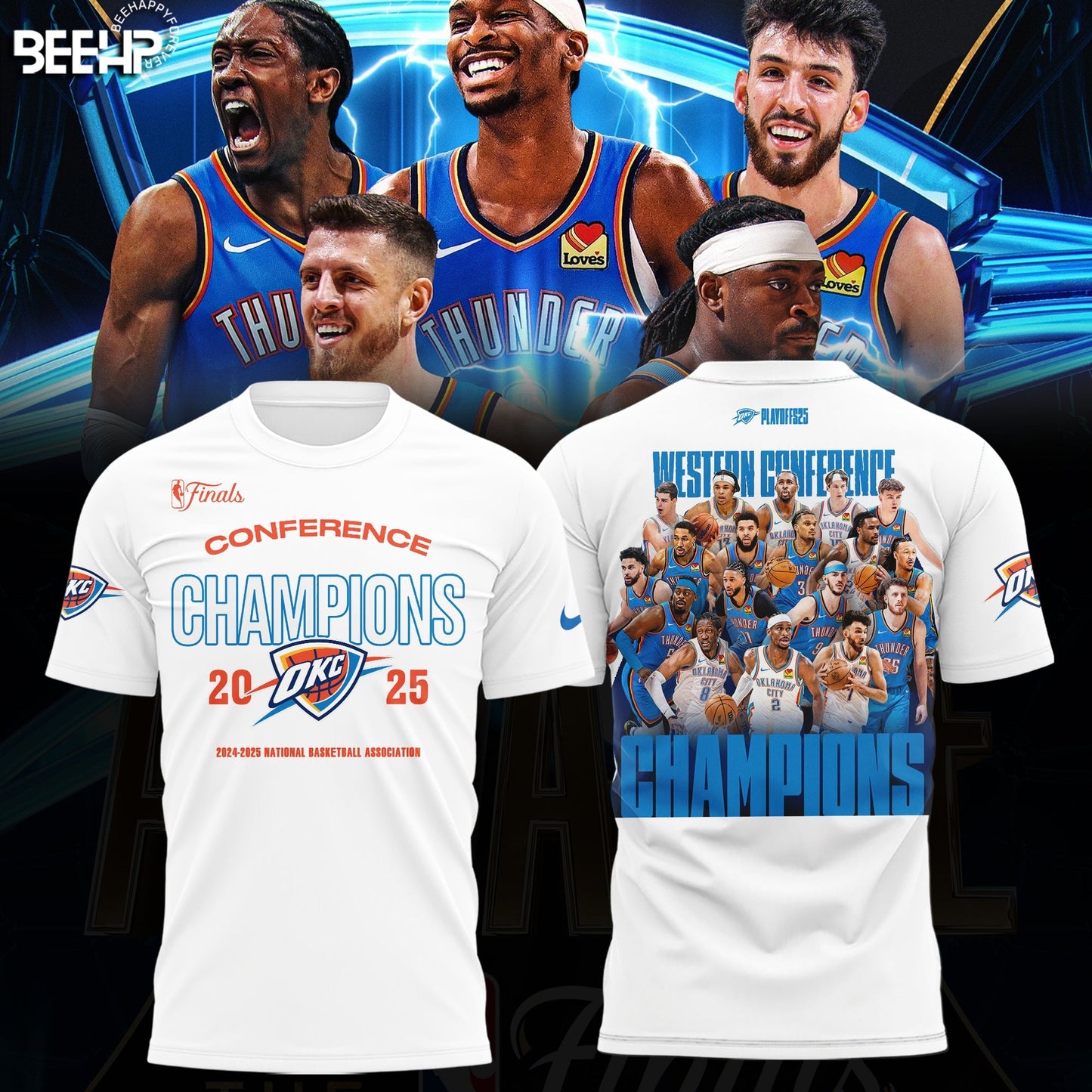 Oklahoma City Thunder 2025 Western Conference Champions Shirt