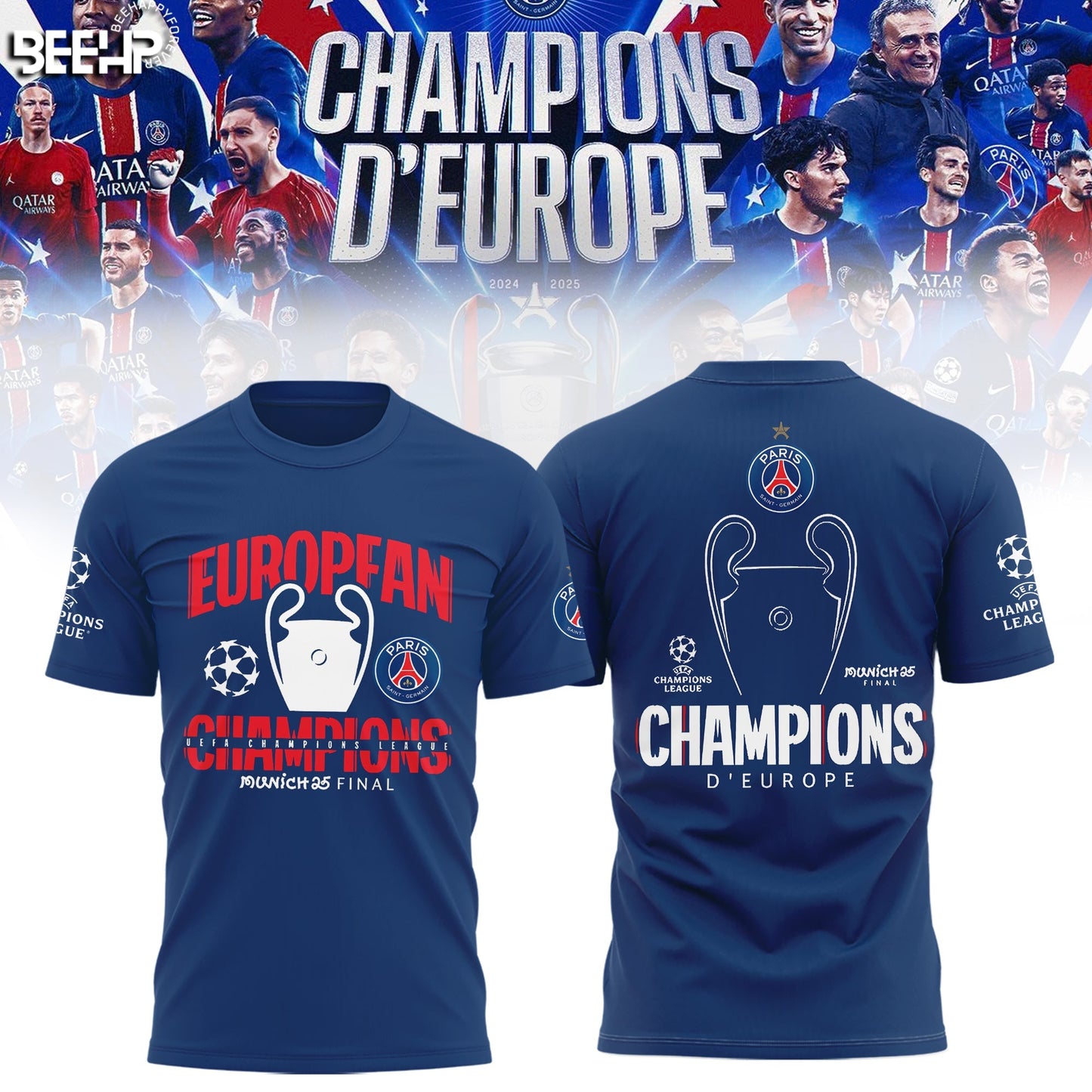 Paris Saint-Germain UEFA CHAMPIONS 2025 T-Shirt