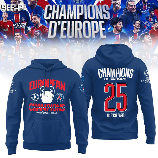 Paris Saint-Germain UEFA CHAMPIONS 2025 Hoodie