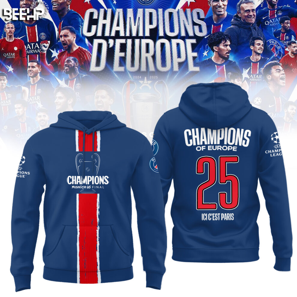 Paris Saint-Germain UEFA CHAMPIONS 2025 Hoodie