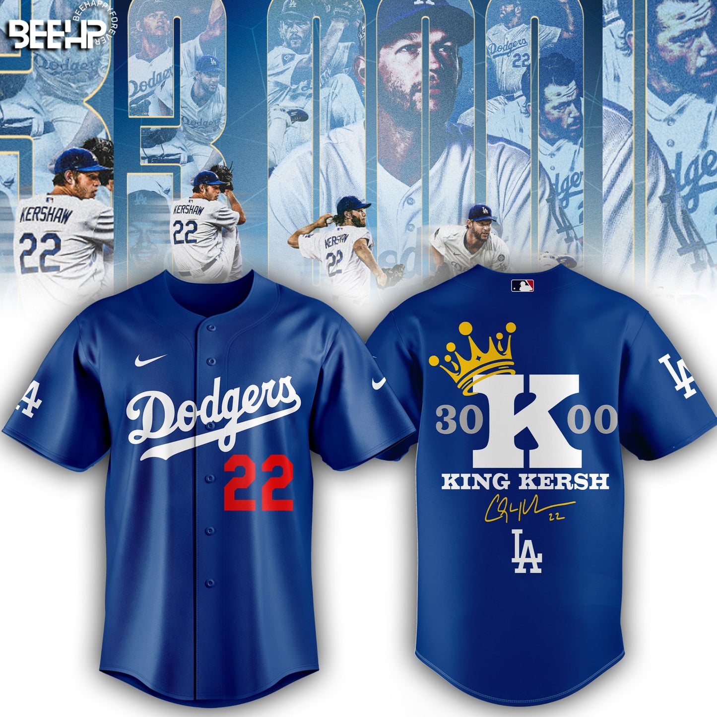 CLAYTON KERSHAW MAKES HISTORY AND JOINS THE 3,000 STRIKEOUT CLUB Jersey