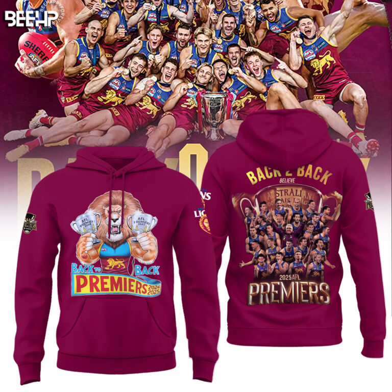 Brisbane Lions 2025 Premiers Limited Edition Hoodie