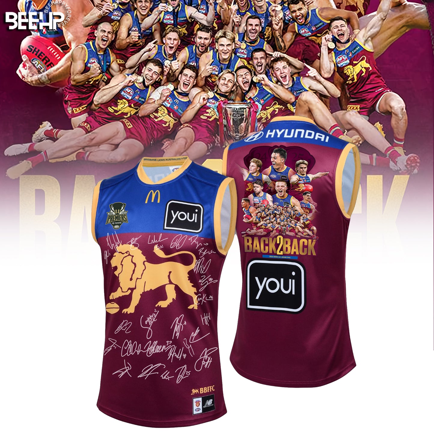 Brisbane Lions 2025 Premiers Limited Edition Jersey