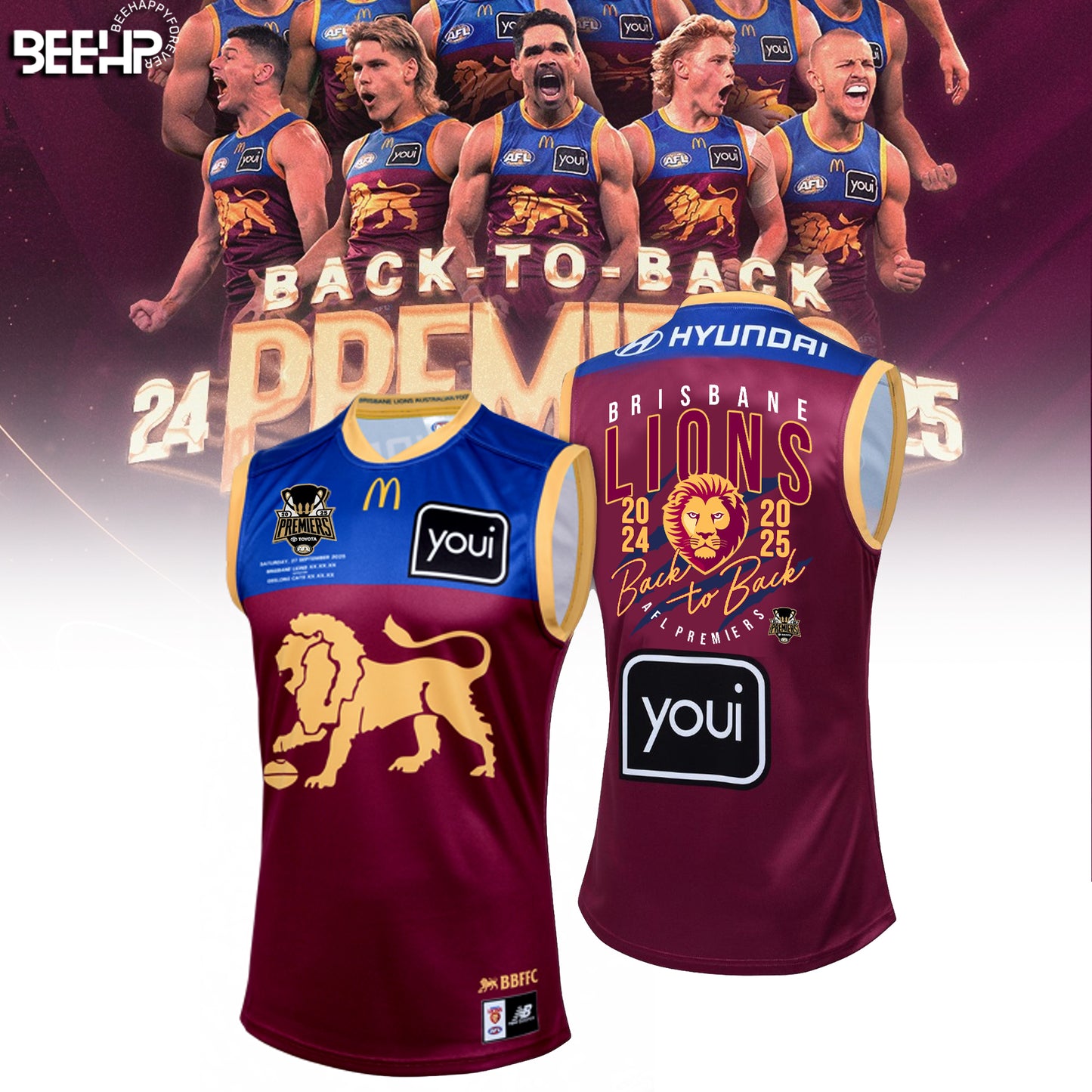 Brisbane Lions 2025 Premiers Limited Edition Jersey