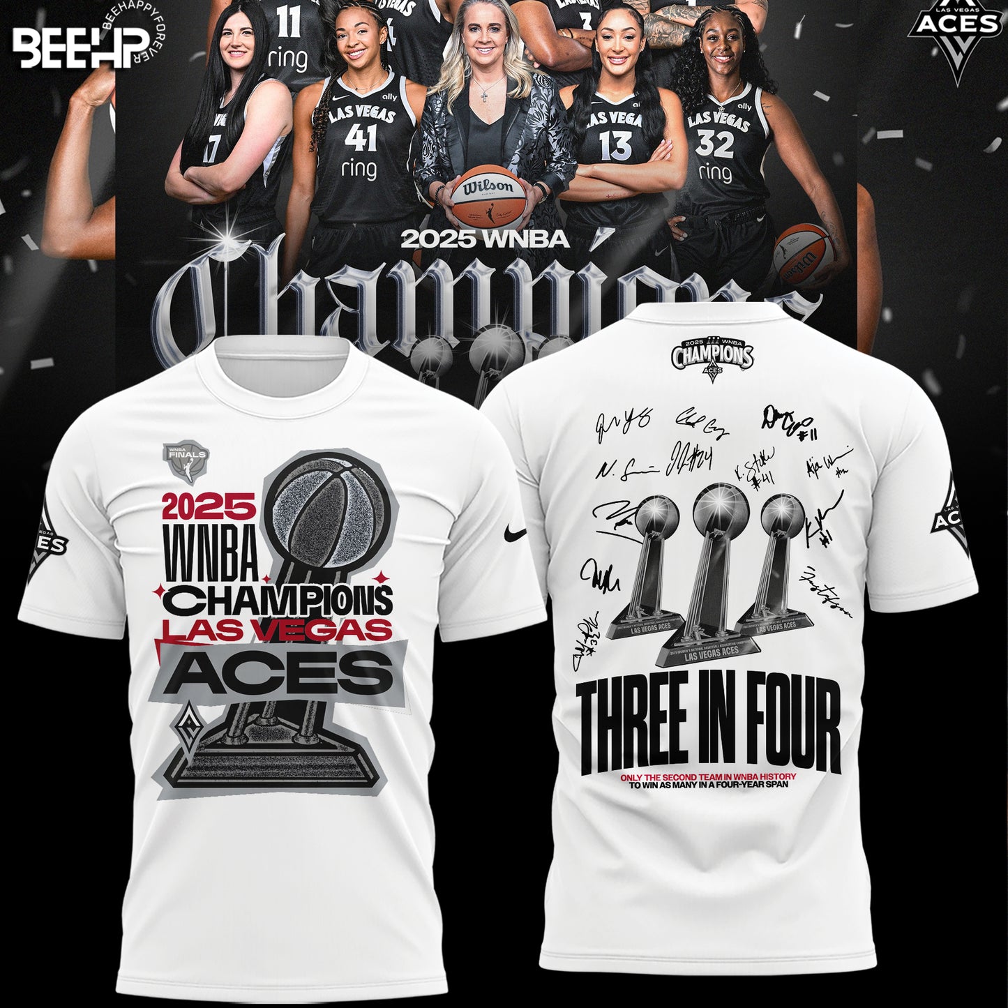 Las Vegas Aces 2025 WNBA Champions Limited Edition Shirt