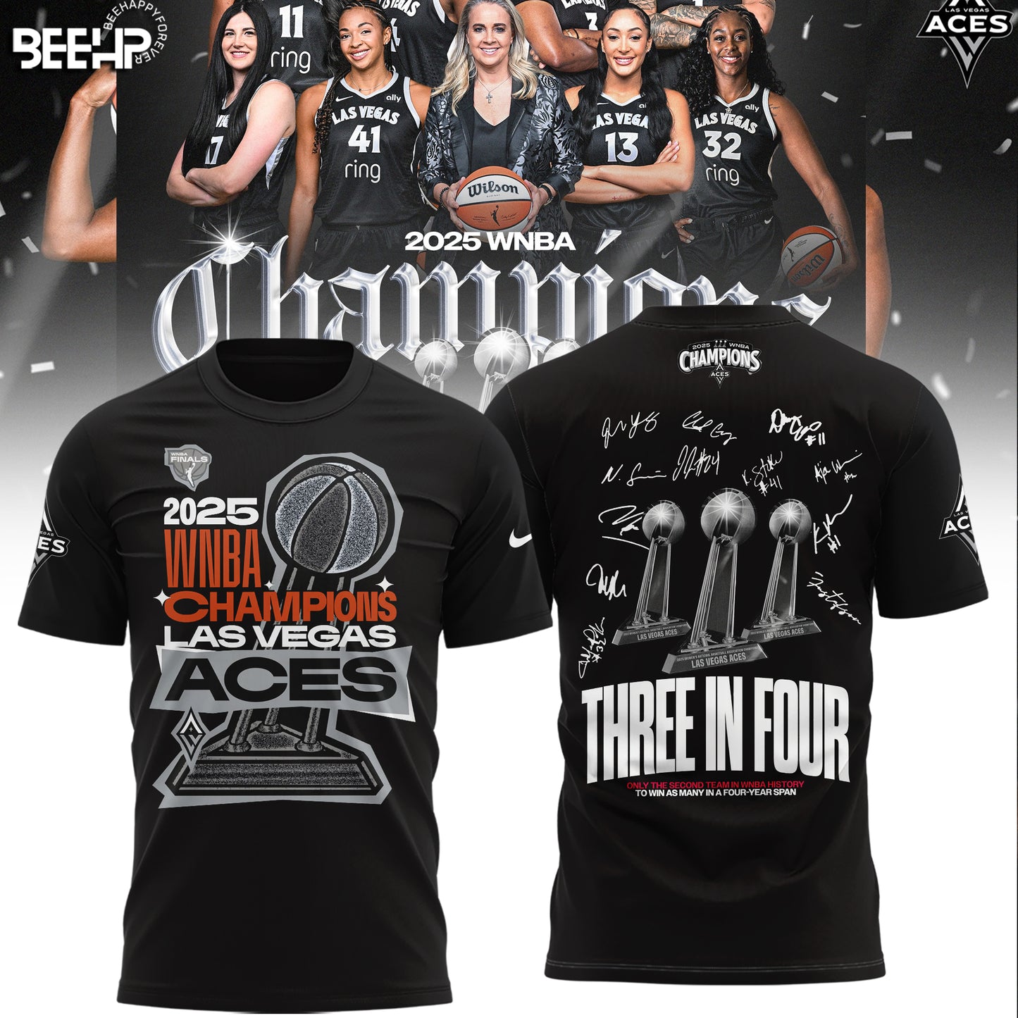 Las Vegas Aces 2025 WNBA Champions Limited Edition Shirt