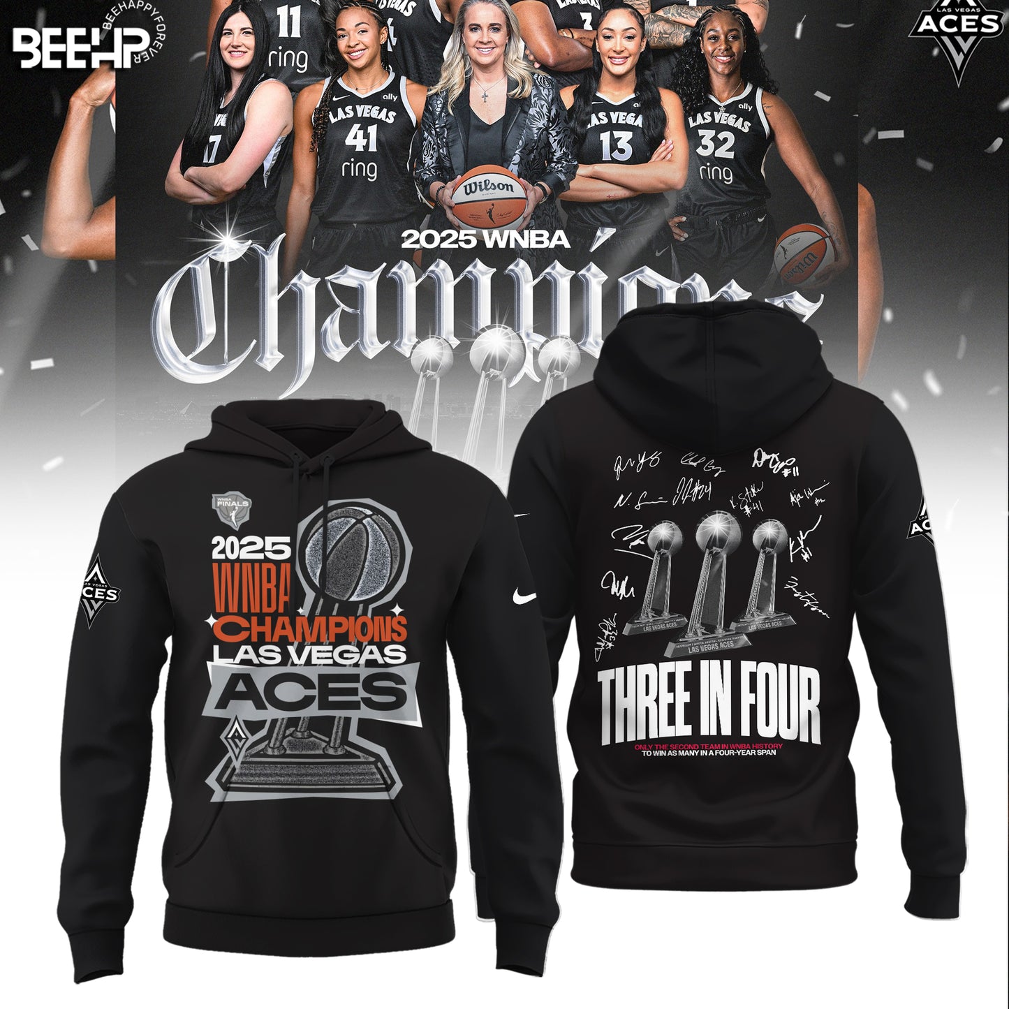Las Vegas Aces 2025 WNBA Champions Limited Edition Hoodie