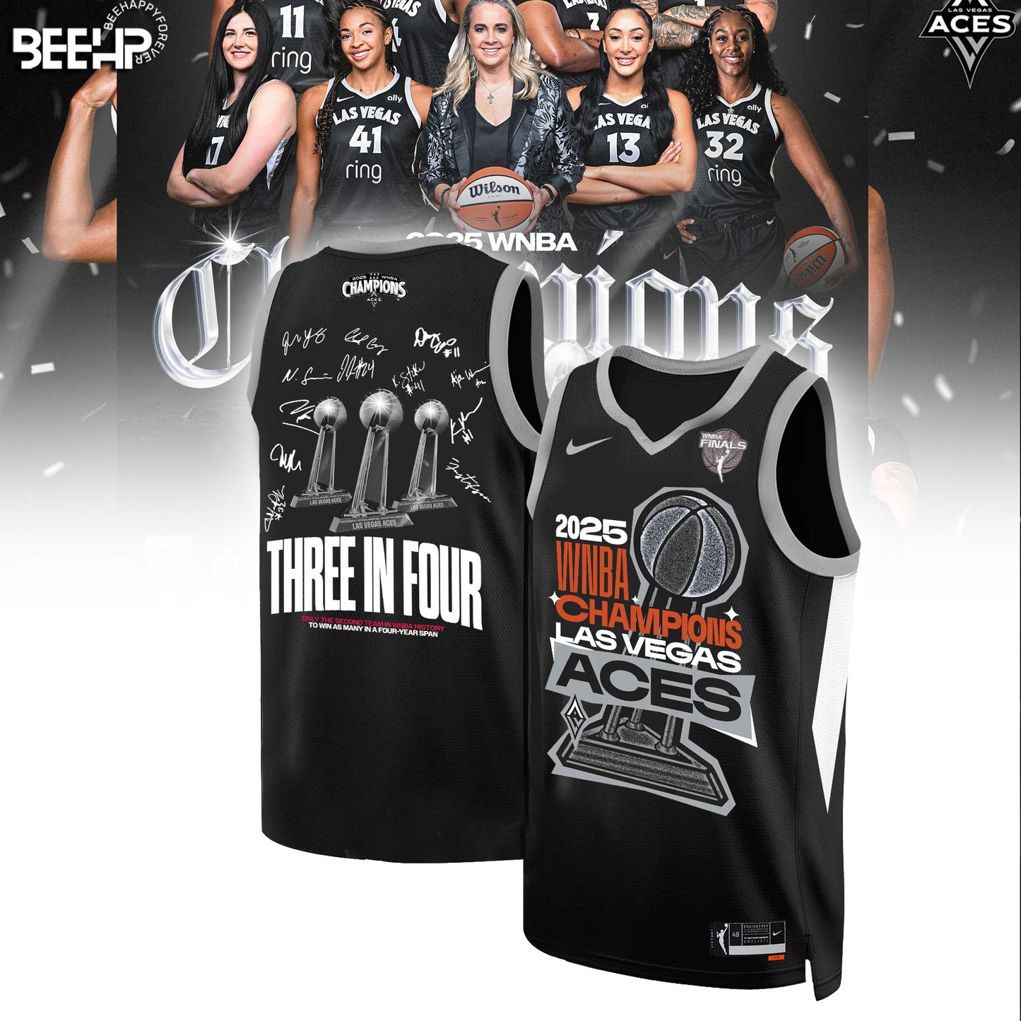 Las Vegas Aces 2025 WNBA Champions Basketball Jersey