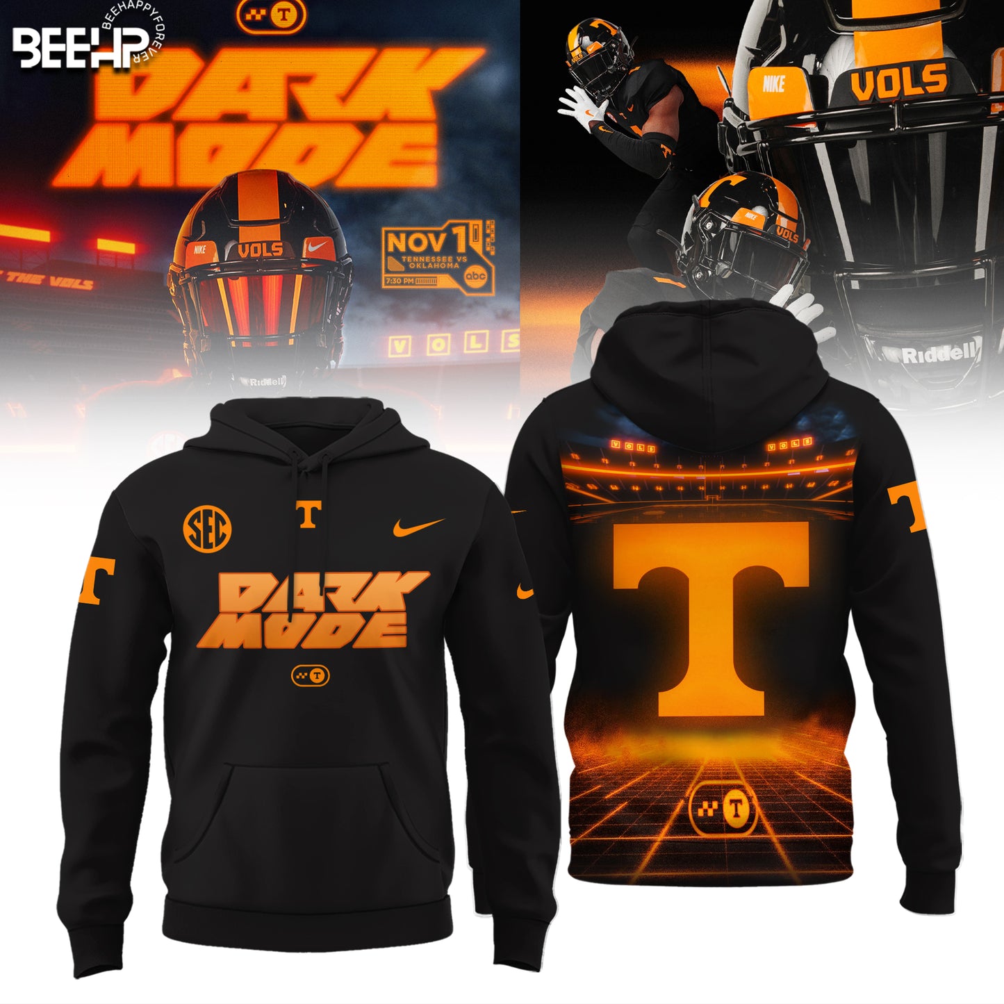 Limited Edition Tennessee Football hoodie dark mode Hoodie