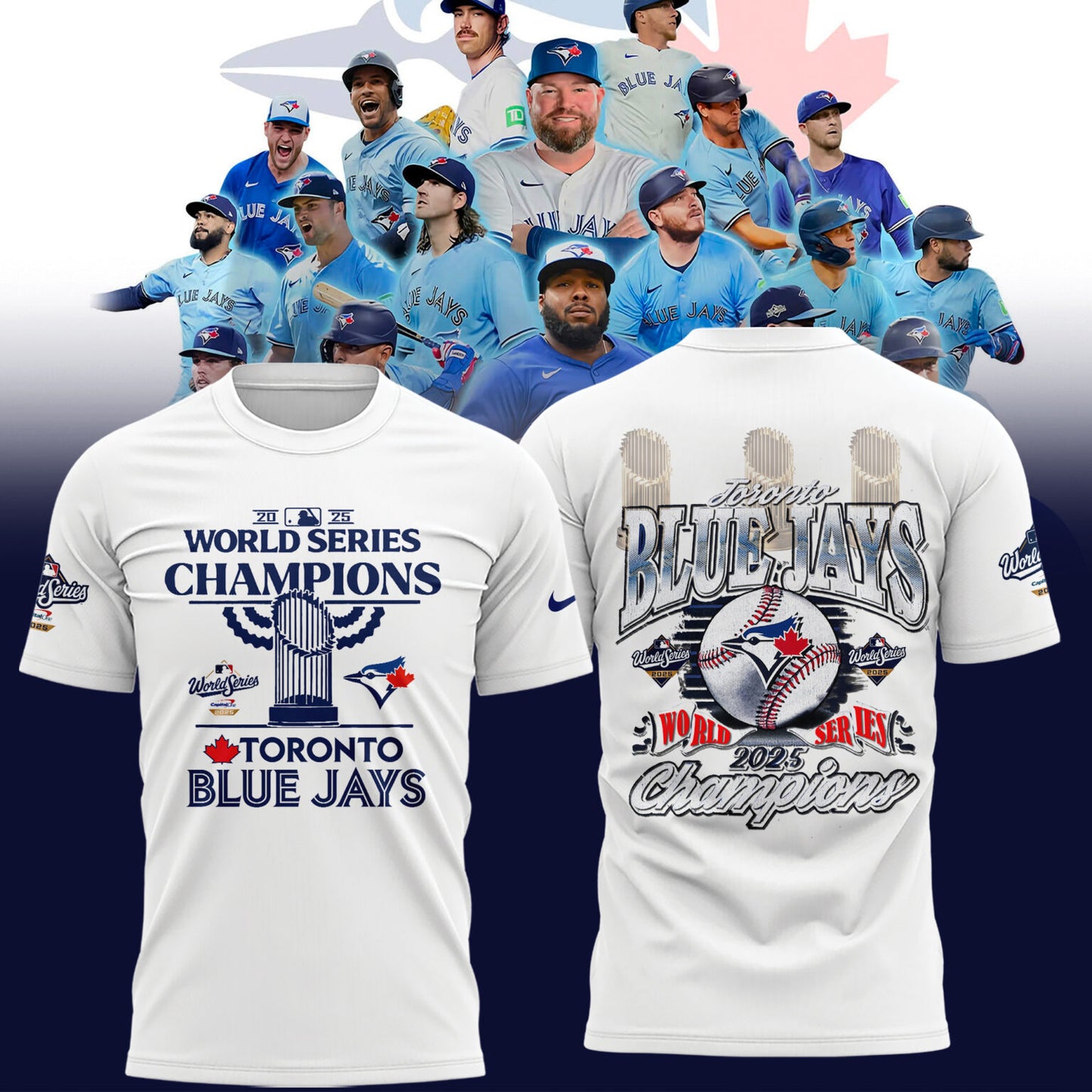 Limited Edition Toronto Blue Jays World Series Champions 2025 Combo T-shirt