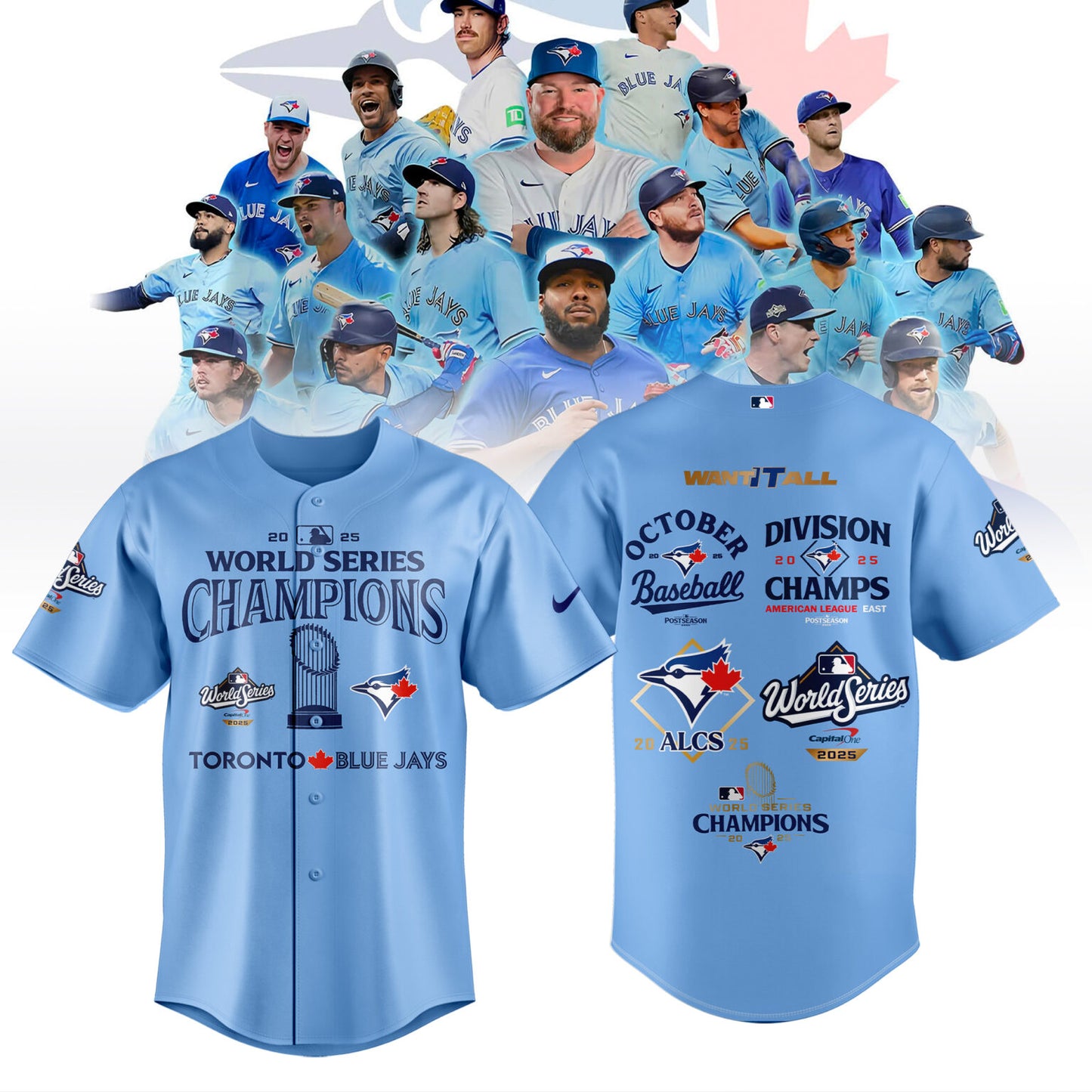 Limited Edition Toronto Blue Jays World Series Champions 2025 Combo Jersey