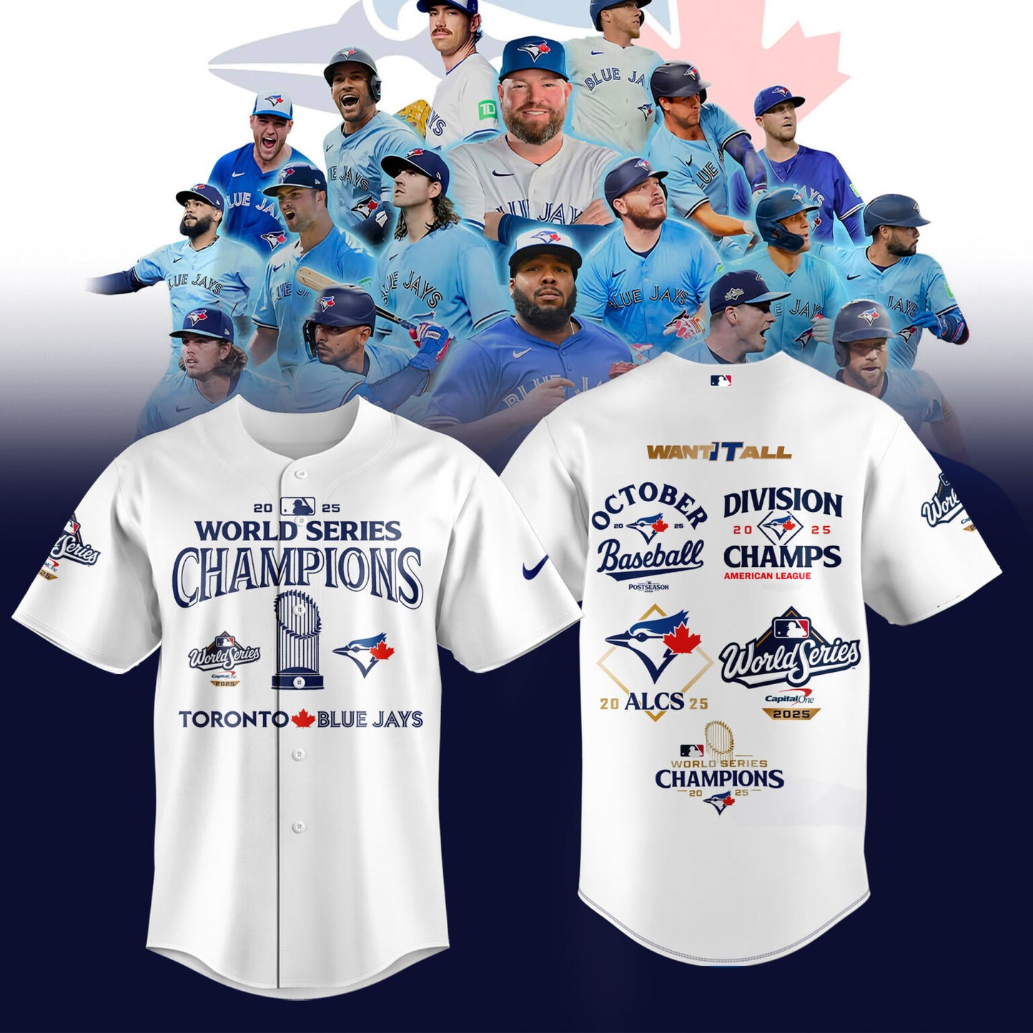 Limited Edition Toronto Blue Jays World Series Champions 2025 Combo Jersey