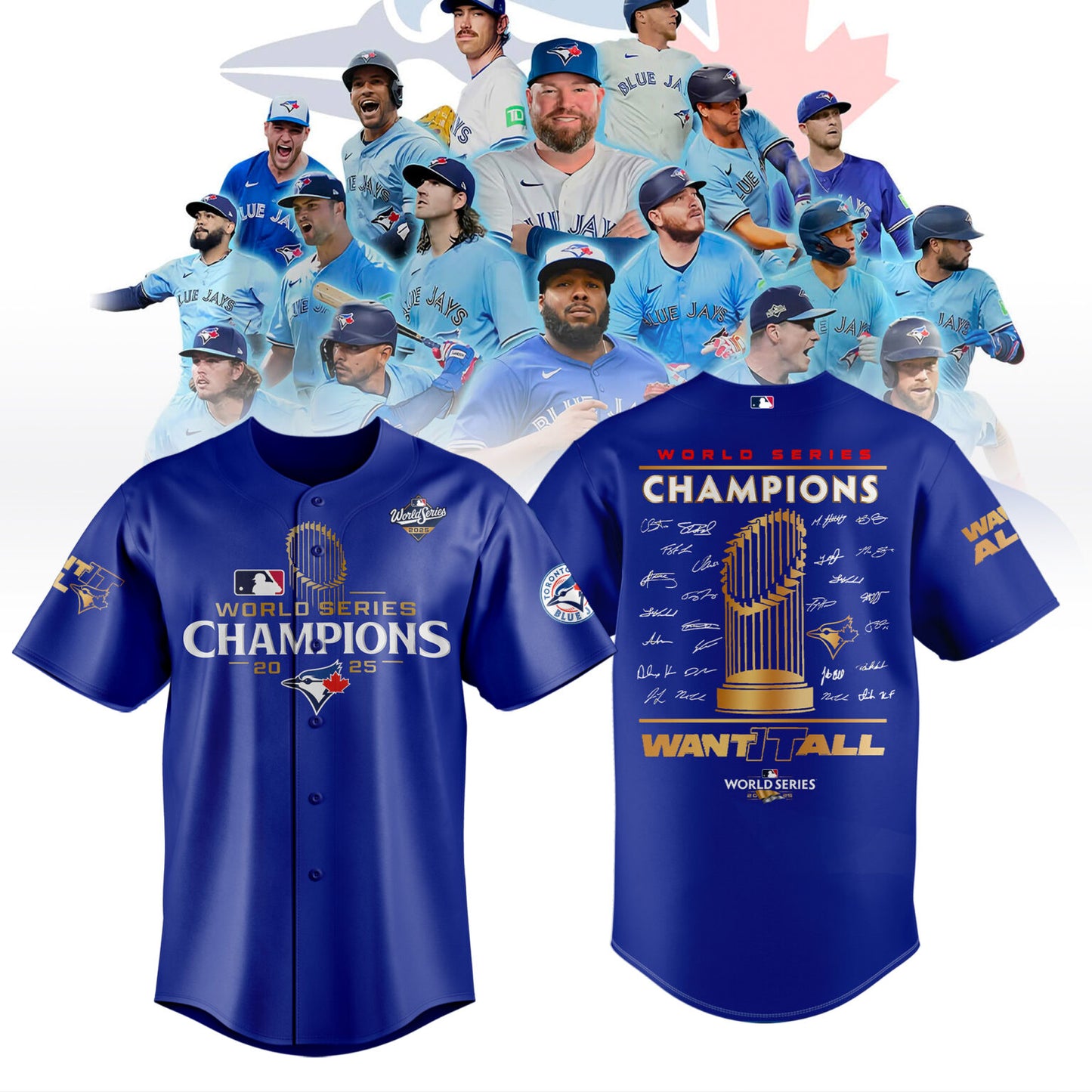 Limited Edition Toronto Blue Jays World Series Champions 2025 Combo Jersey