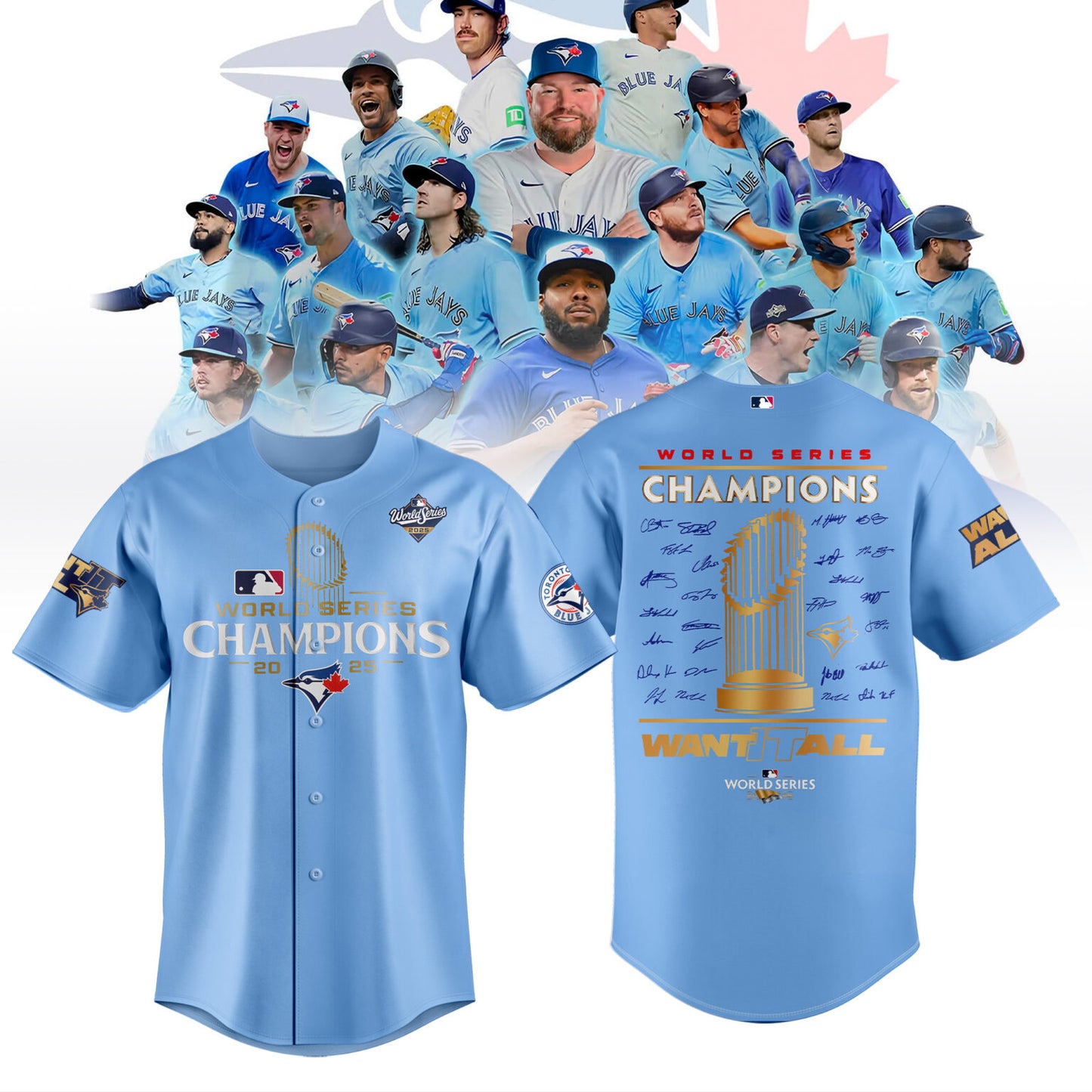 Limited Edition Toronto Blue Jays World Series Champions 2025 Combo Jersey