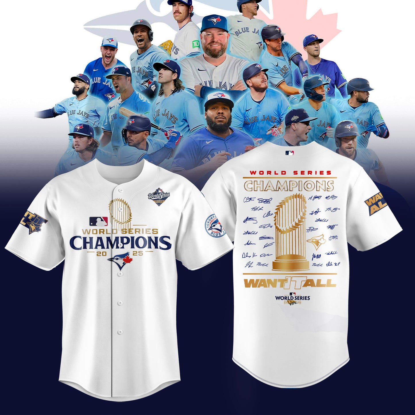 Limited Edition Toronto Blue Jays World Series Champions 2025 Combo Jersey