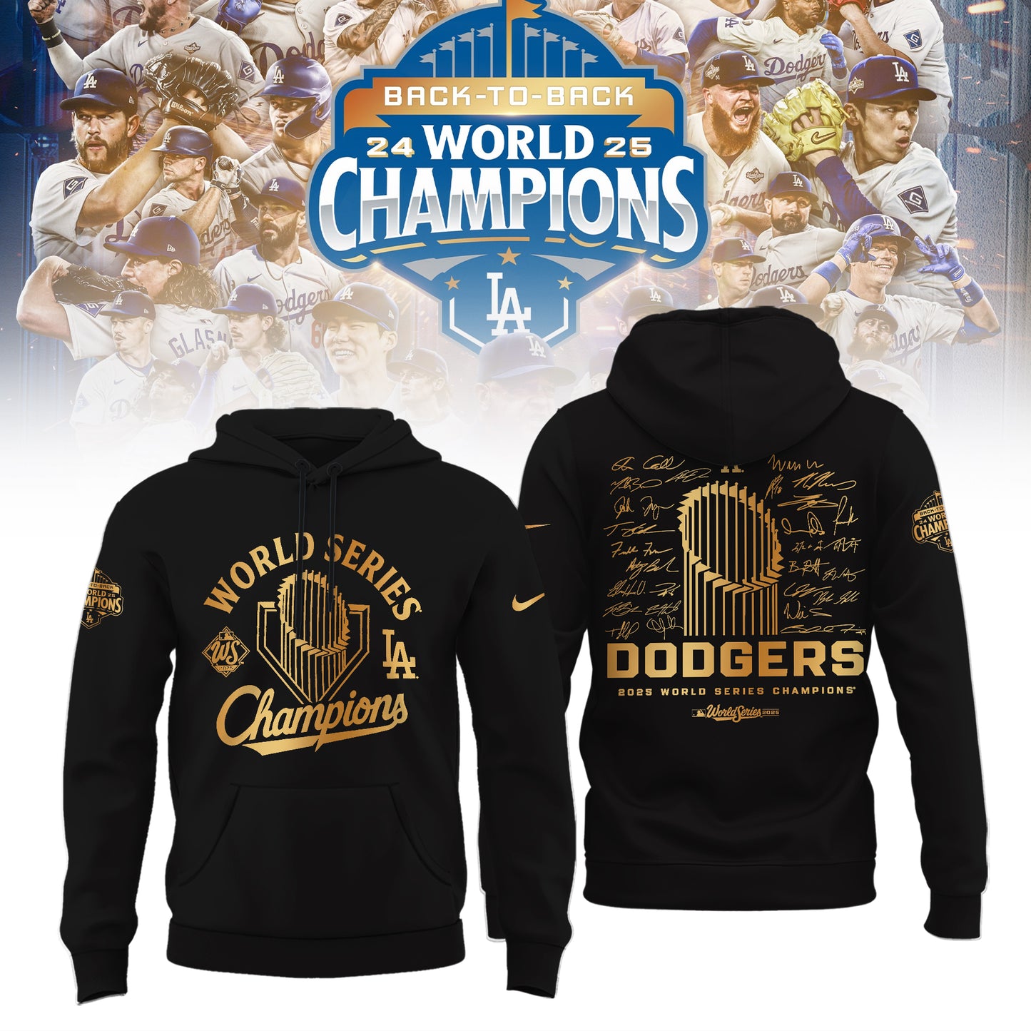 LA Dodgers – 2025 World Series Champions Limited Edition Combo Hoodie
