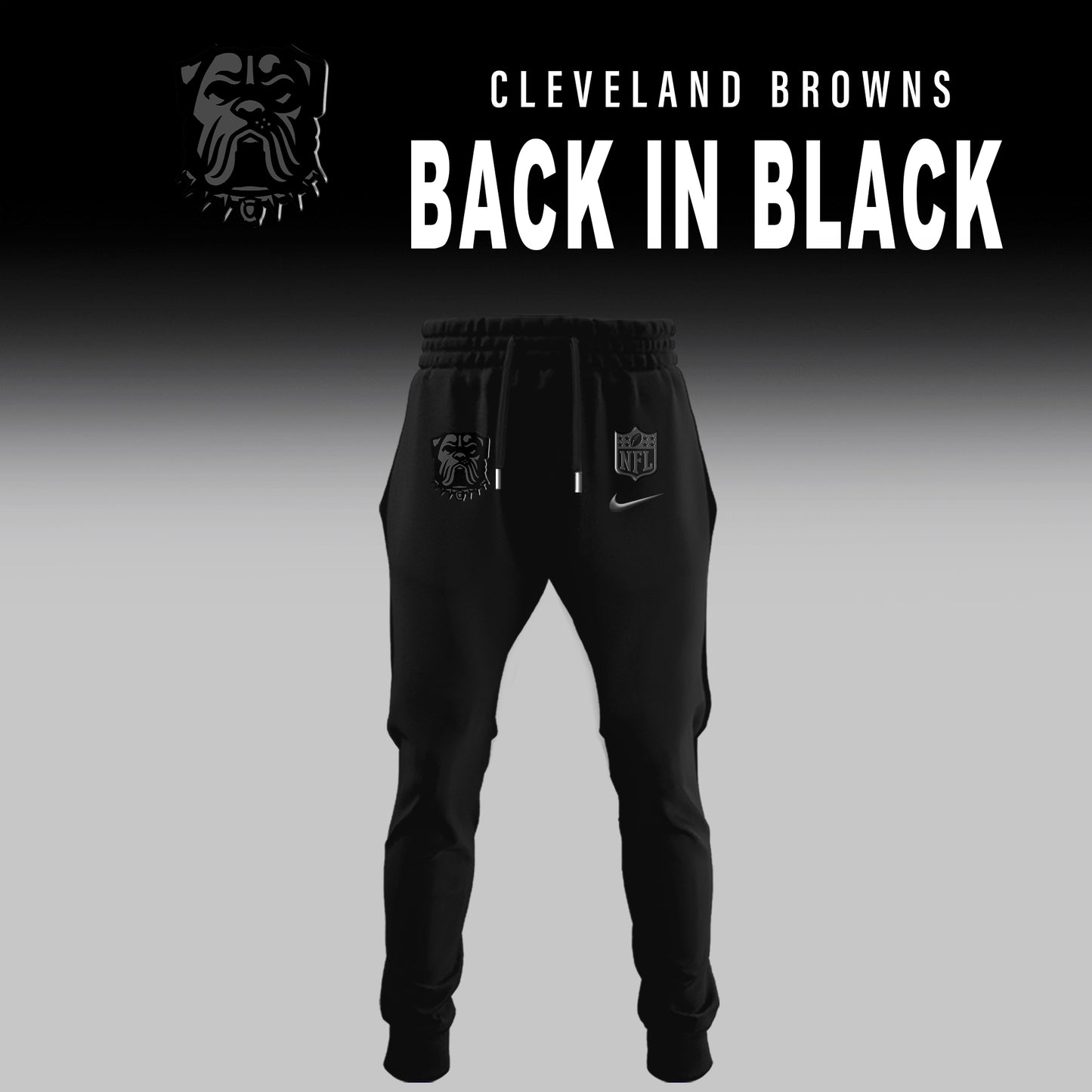 Cleveland Browns Back In Black Half Zip Hoodie