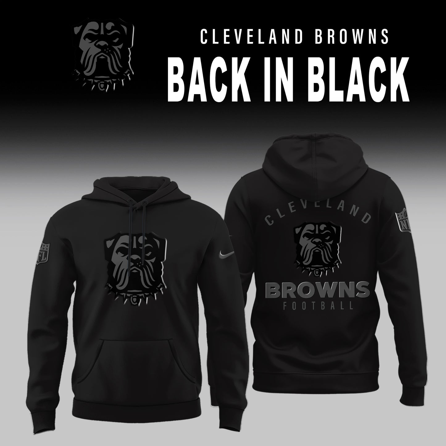 Cleveland Browns BACK IN BLACK Combo Hoodie