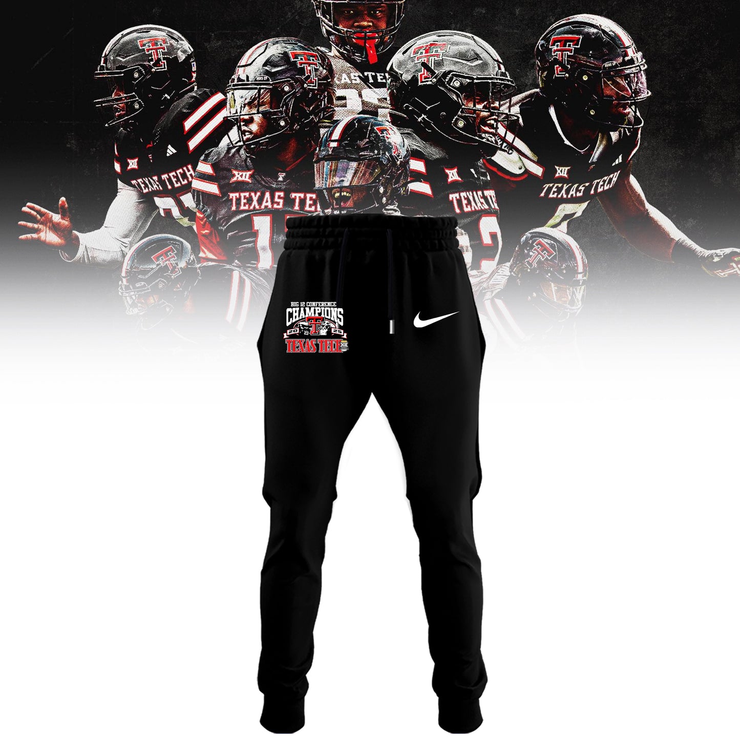 Texas Tech Red Raiders 2025 CHAMPIONS Big12 Football Combo T-shirt