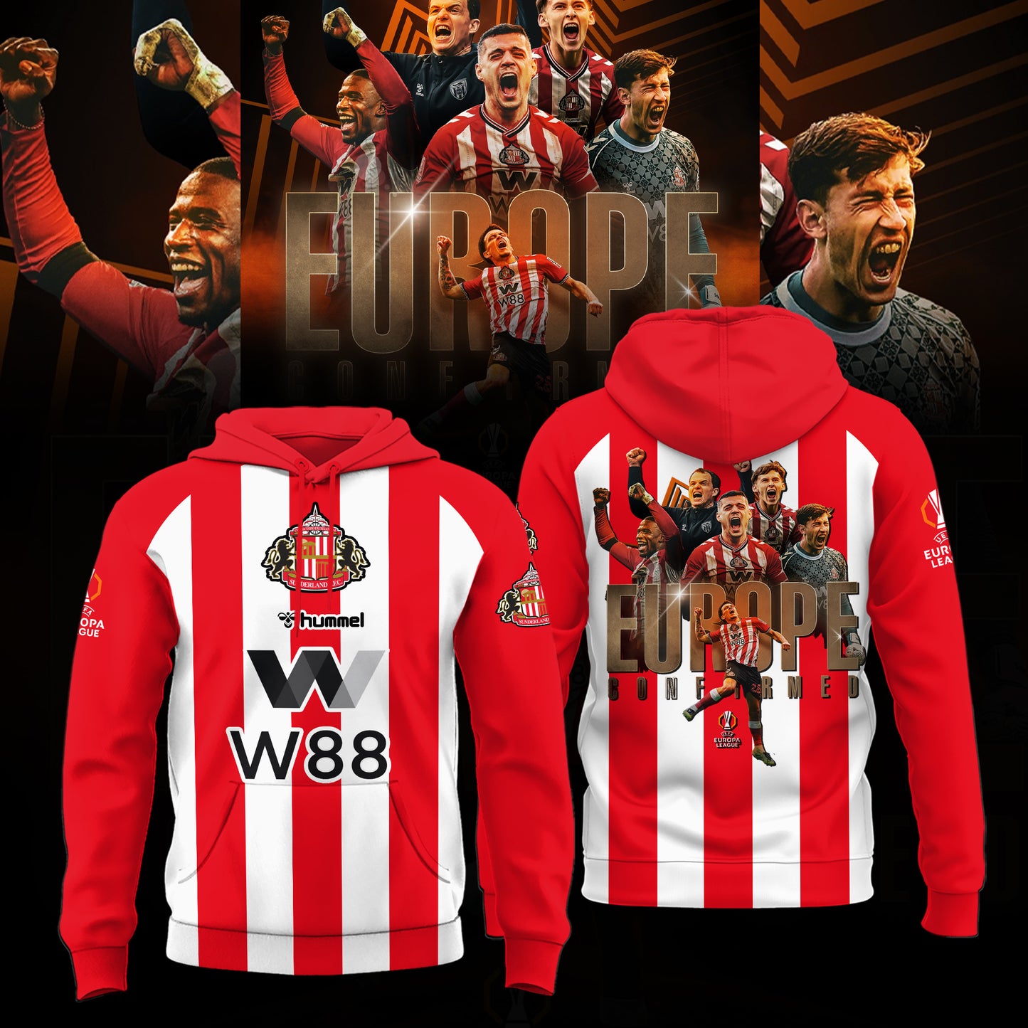 Limited Edition Sunderland AFC Europa League Confirmed Hoodie