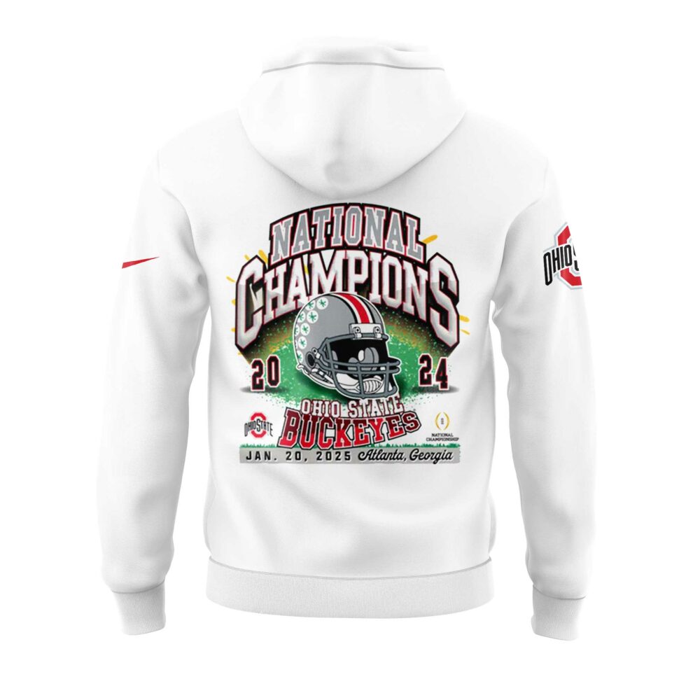 Ohio State Football 2024 College Football Playoff National Champions Whrite Hoodie