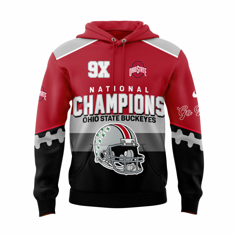 Ohio State Football College Football Playoff National Champions Red/Black Hoodie