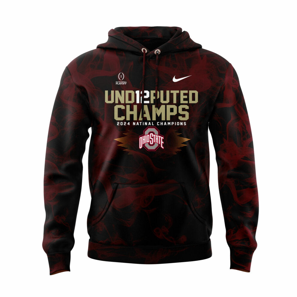 Ohio State Football College Football Playoff National Champions Smoke Red Hoodie