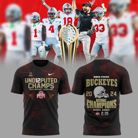 Ohio State Football College Football Playoff National Champions Smoke Red T-shirt
