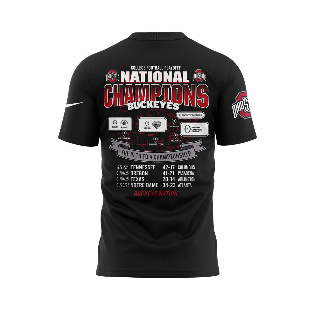 Ohio State Football College Football Playoff National Champions Black T-shirt