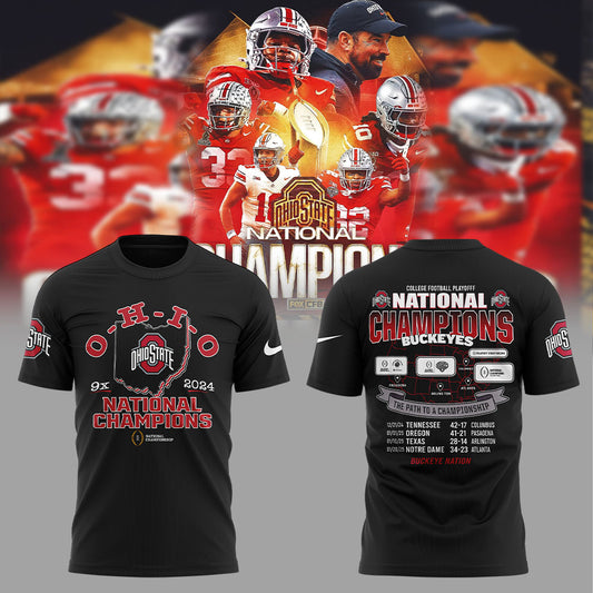 Ohio State Football College Football Playoff National Champions Black T-shirt