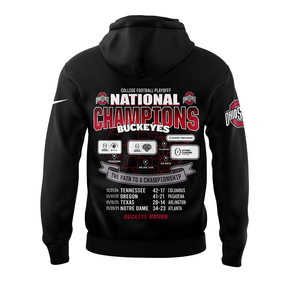 Ohio State Football College Football Playoff National Champions Black Hoodie
