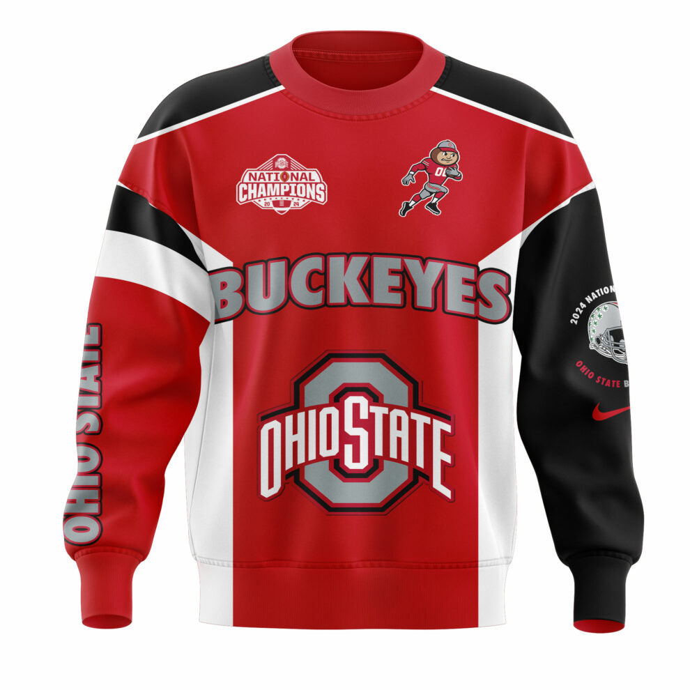 Ohio State Football College Football Playoff National Champions Smoke Red/Black Sweatshirt