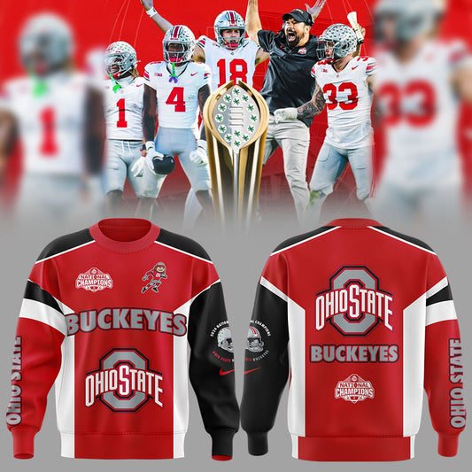 Ohio State Football College Football Playoff National Champions Smoke Red/Black Sweatshirt