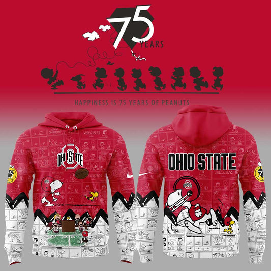 Ohio State Football 75th Anniversary of Peanuts Hoodie