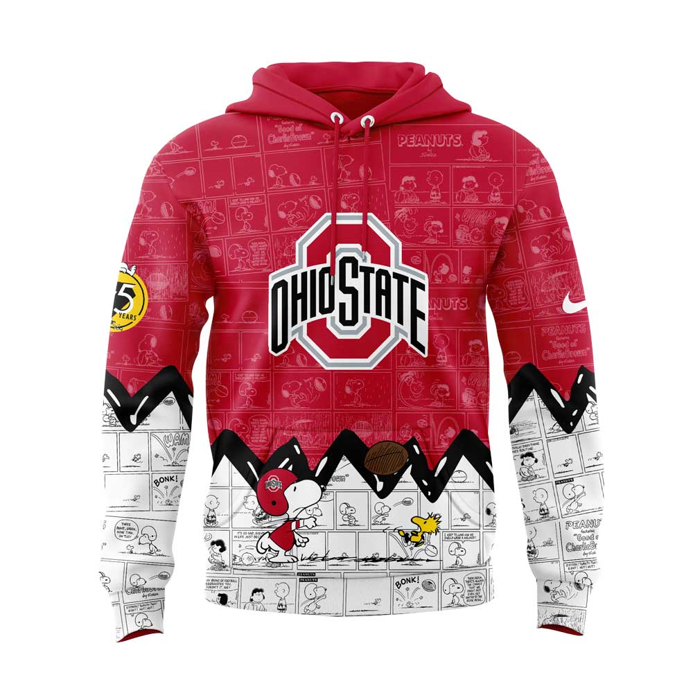 Ohio State Football 75th Anniversary of Peanuts Hoodie