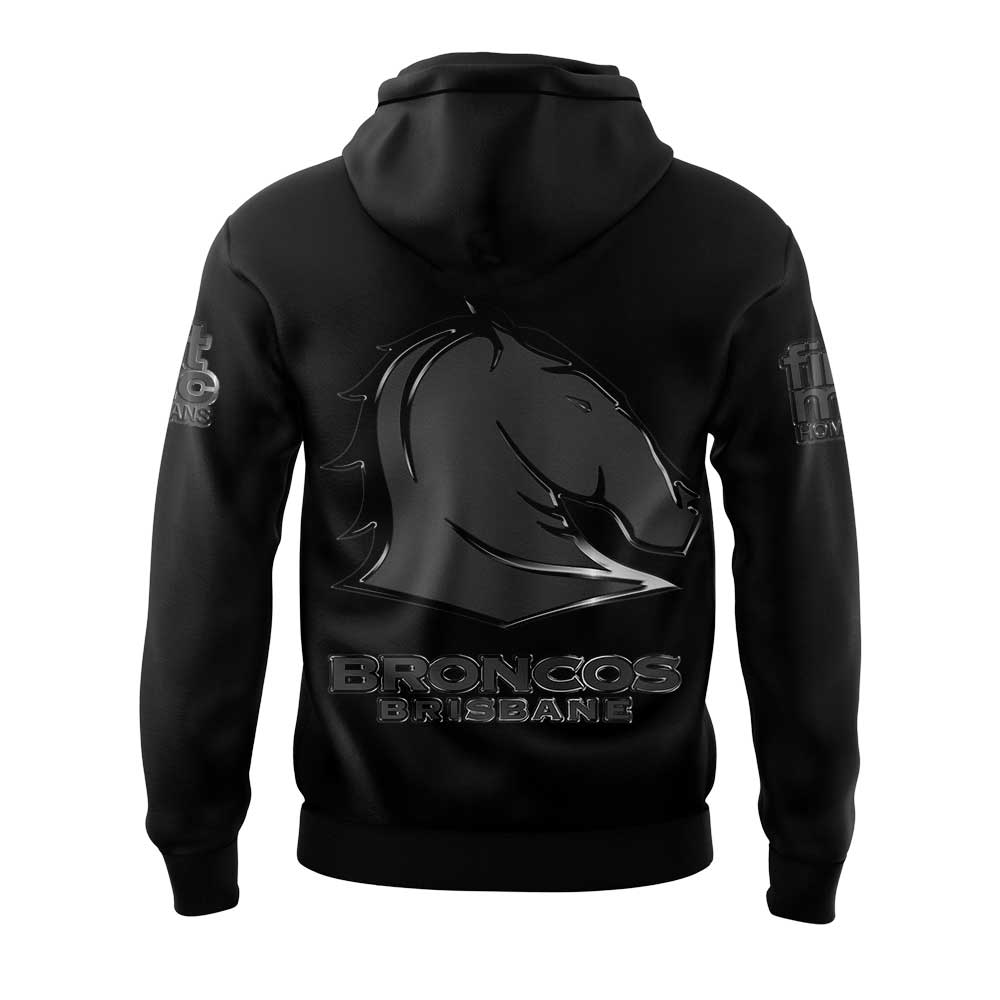 Limited Brisbane Broncos Our 2025 Black Uniform Hoodie