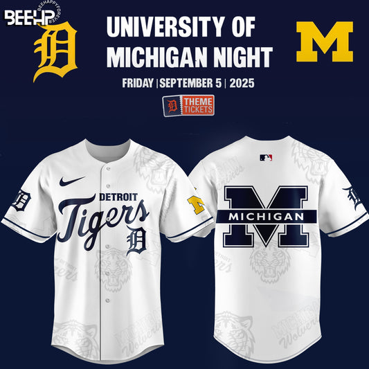 Detroit Tigers x Michigan Wolverines Night Game Limited Edition Jersey 2025