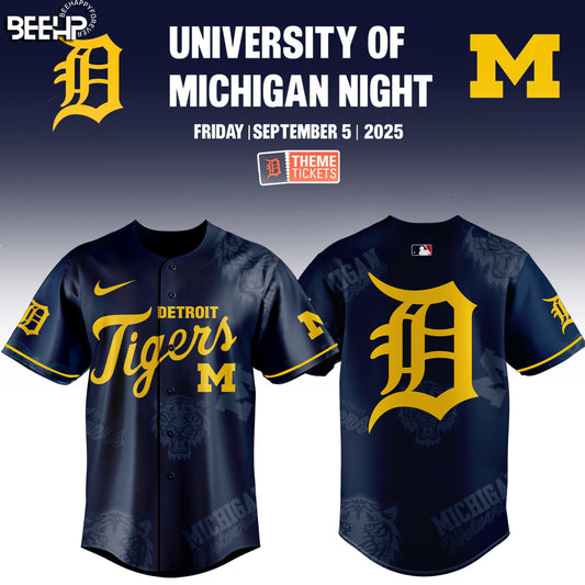 Detroit Tigers x Michigan Wolverines Night Game Limited Edition Jersey 2025