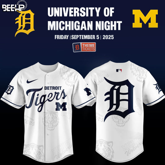 Detroit Tigers x Michigan Wolverines Night Game Limited Edition Jersey 2025