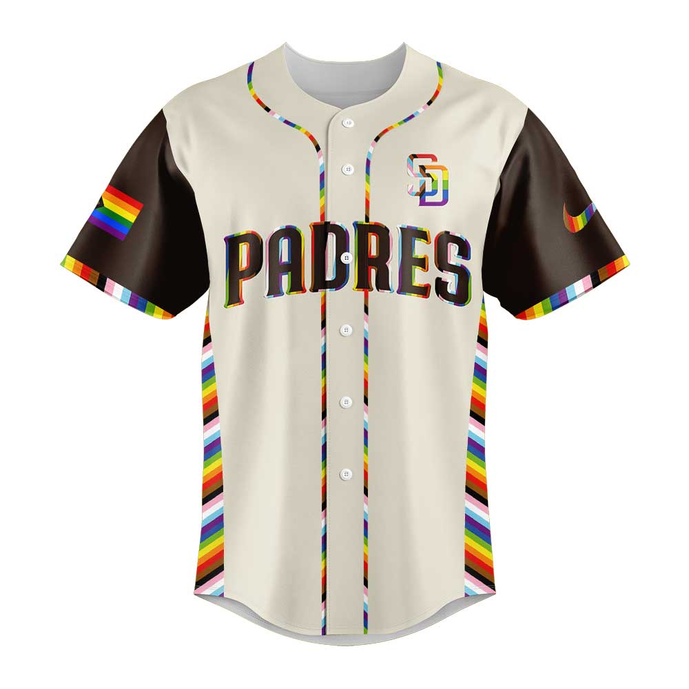 Limited Edition San Diego Padres LGBT Pride Night New Jersey