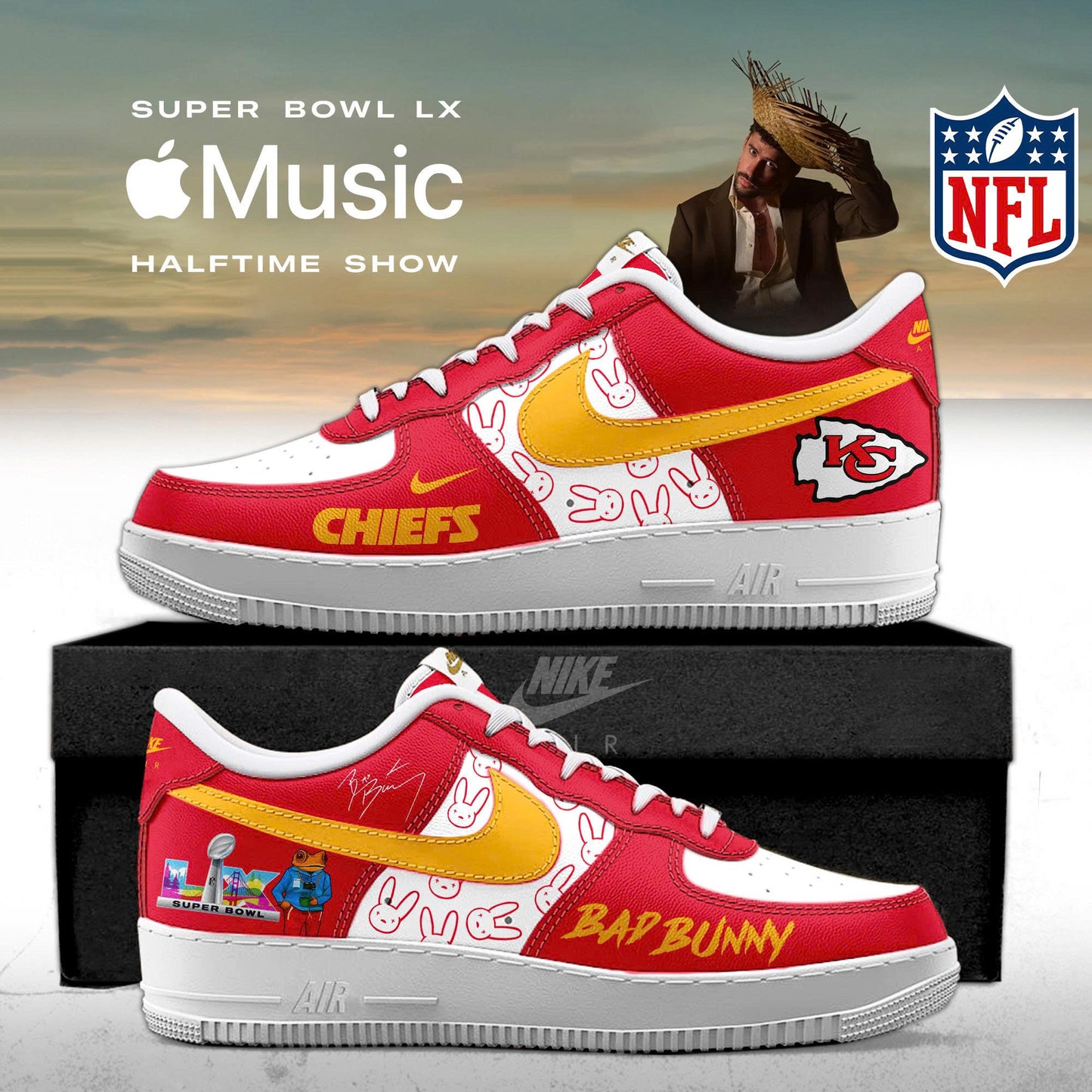 NFL x Bad Bunny Super Bowl LX Limited AF1 Sneakers