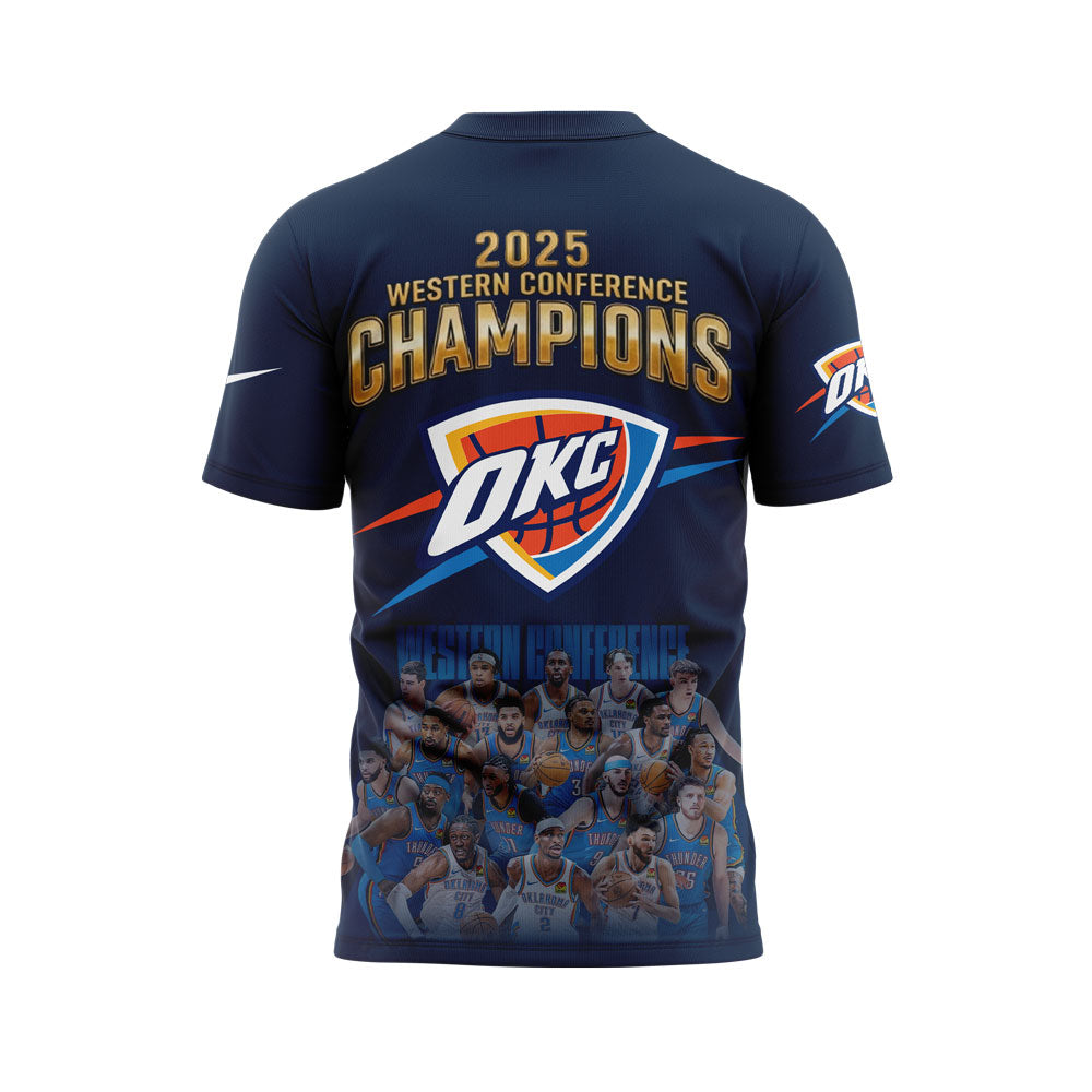 Oklahoma City Thunder WESTERN CONFERENCE CHAMPS Blue Tshirt
