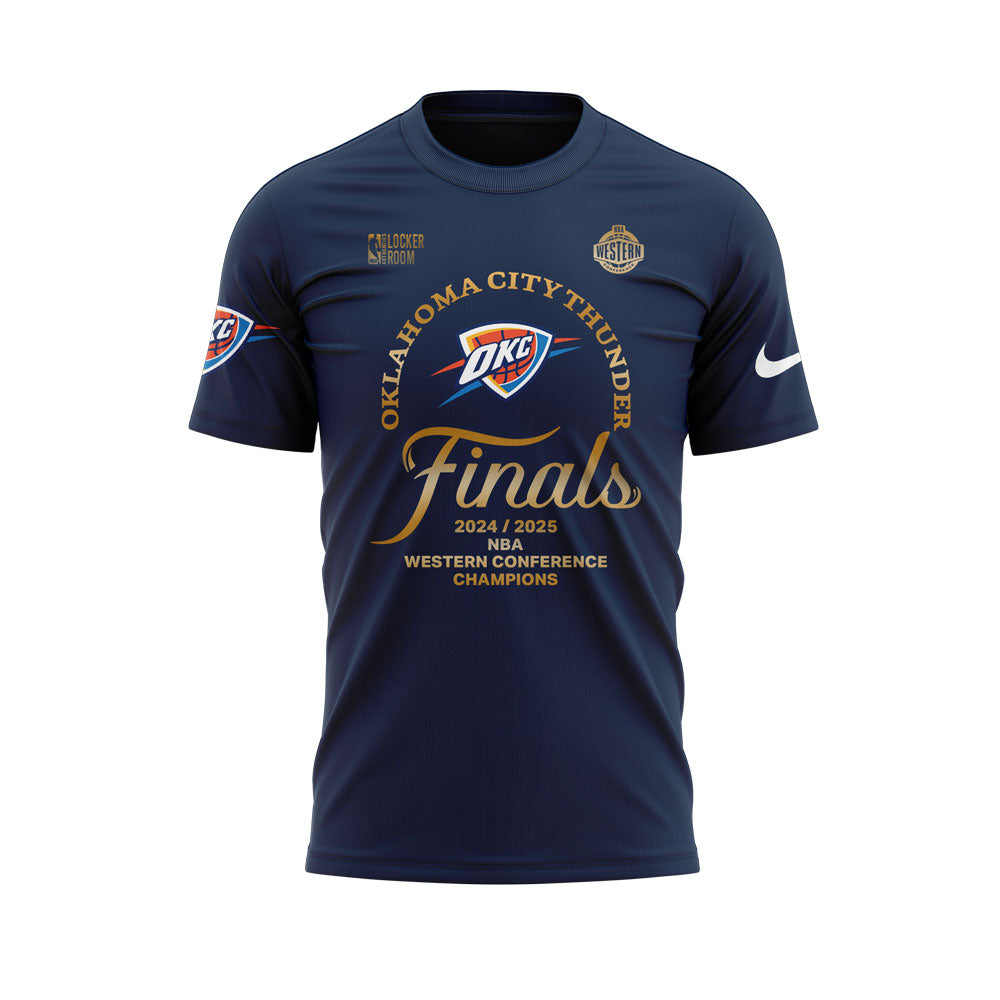 Oklahoma City Thunder WESTERN CONFERENCE CHAMPS Blue Tshirt