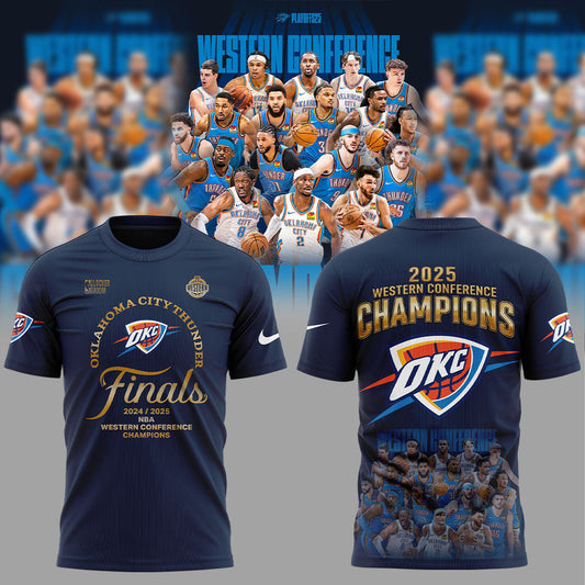 Oklahoma City Thunder WESTERN CONFERENCE CHAMPS Blue Tshirt